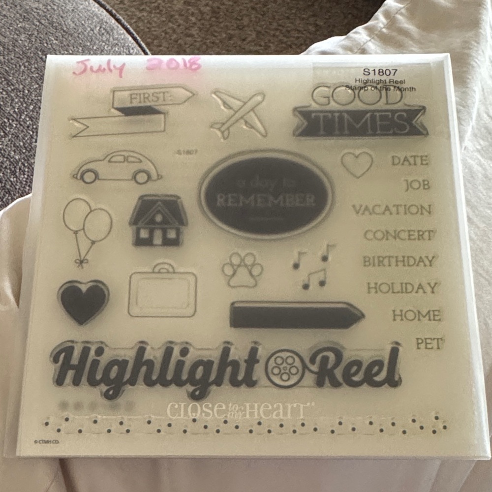 Close To My Heart Highlight Reel Clear Stamp Set - Cream